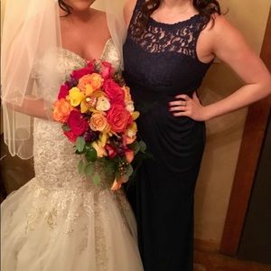 Navy blue bridesmaid dress